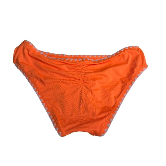 Lucky Brand Orange Bikini Bottom With White Trim Medium - Picture 2 of 3